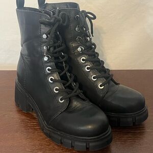 MIA Black Combat Lace-Up Boots